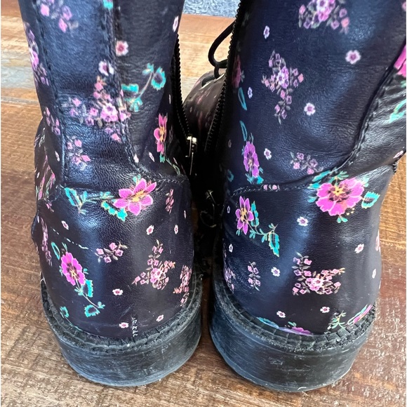 Rebecca Minkoff floral combat boots 8 EUC - Picture 8 of 10